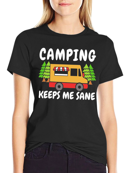 Camping Keeps Me Sane Graphic Tee