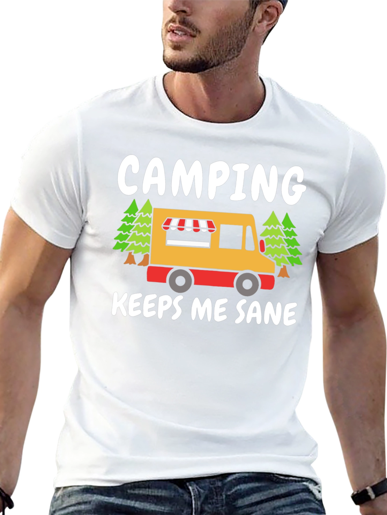 Camping Keeps Me Sane Graphic Tee