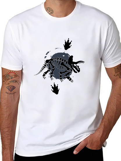 Dinosaur Fossil Graphic T-Shirt - Black