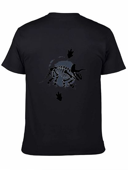 Dinosaur Fossil Graphic T-Shirt - Black