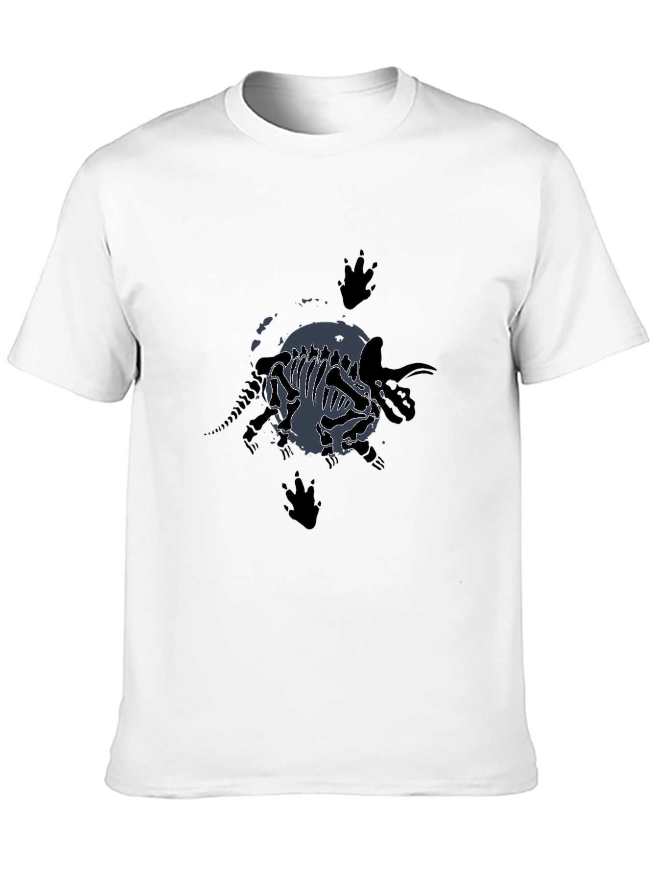 Dinosaur Fossil Graphic T-Shirt - Black