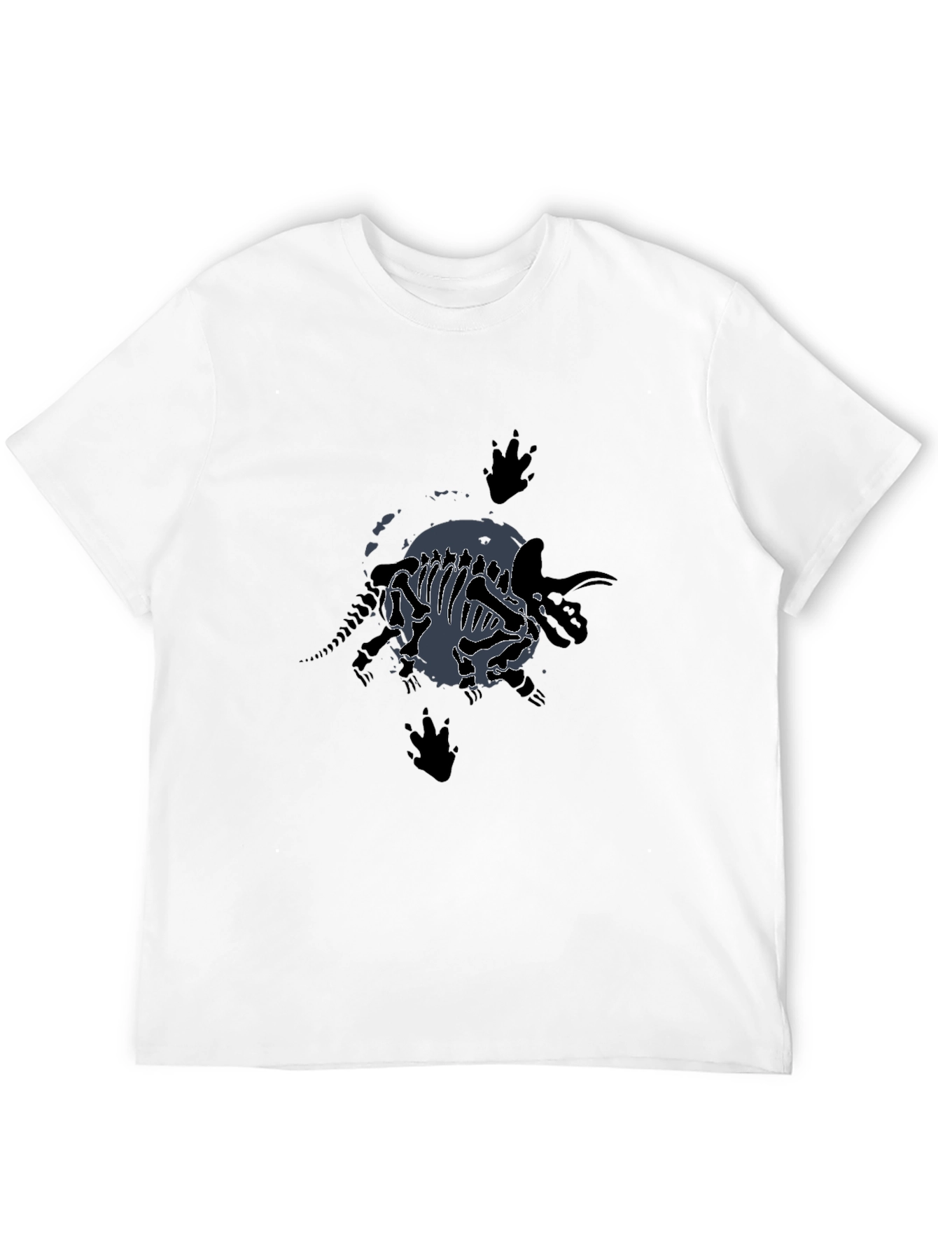Dinosaur Fossil Graphic T-Shirt - Black