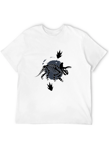 Dinosaur Fossil Graphic T-Shirt - Black