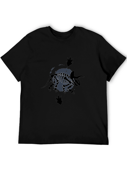 Dinosaur Fossil Graphic T-Shirt - Black
