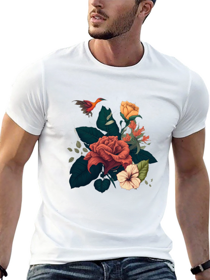 Floral T-Shirt: Stylish Graphic Tee for Men