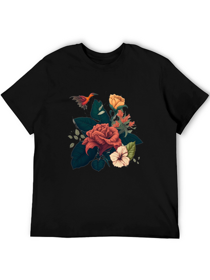 Floral T-Shirt: Stylish Graphic Tee for Men