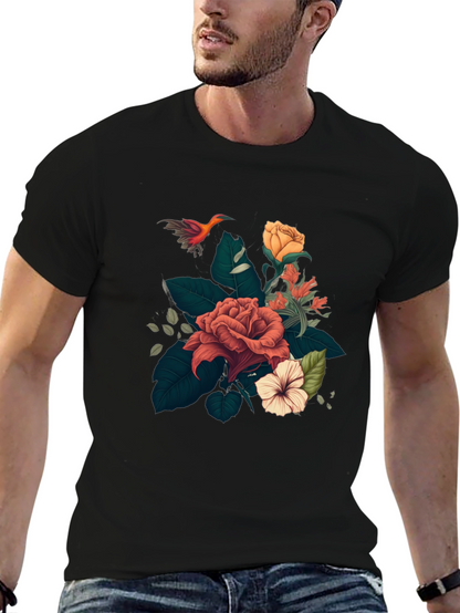 Floral T-Shirt: Stylish Graphic Tee for Men