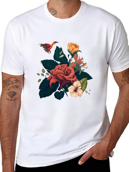 Floral T-Shirt: Stylish Graphic Tee for Men