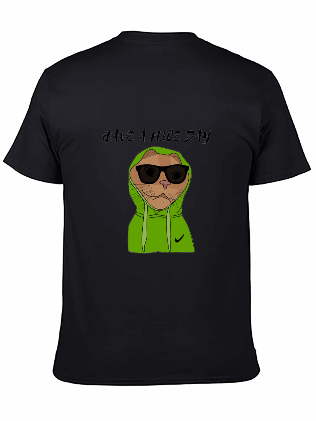 Cool Cat Graphic Tee - Have a Nice Day!