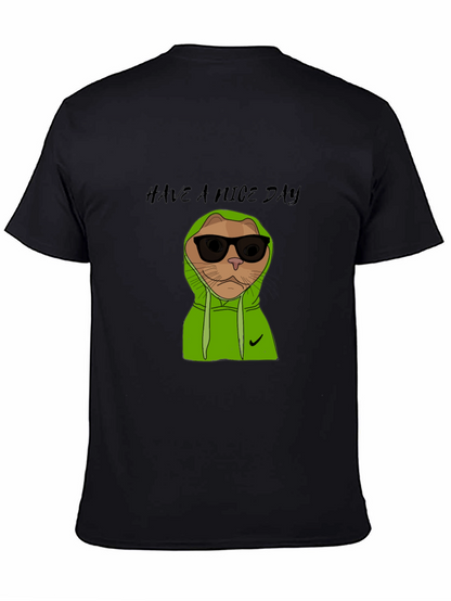 Cool Cat Graphic Tee - Have a Nice Day!