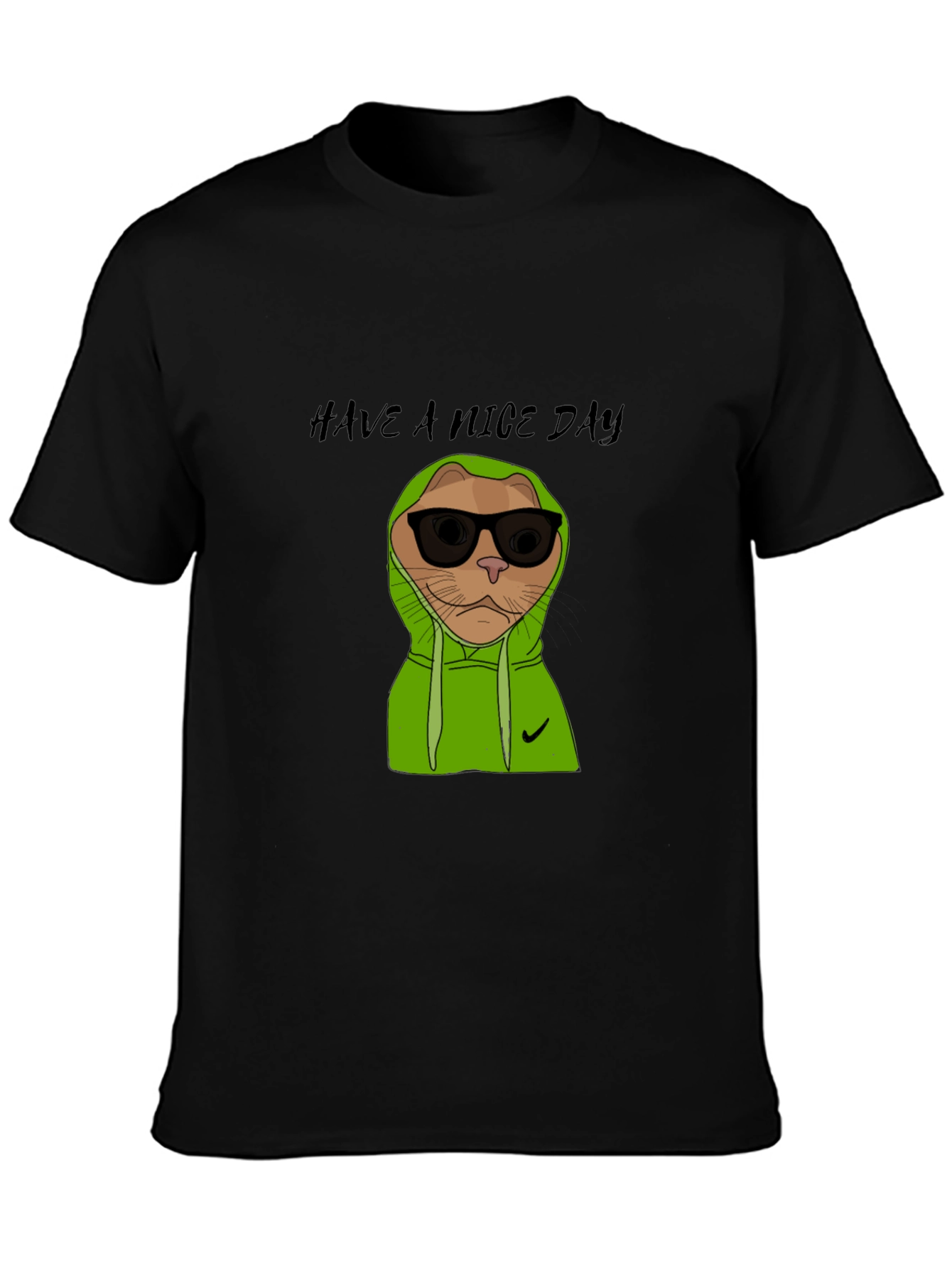Cool Cat Graphic Tee - Have a Nice Day!