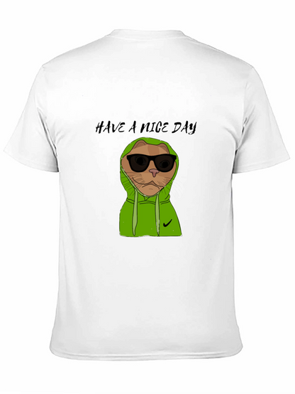 Cool Cat Graphic Tee - Have a Nice Day!