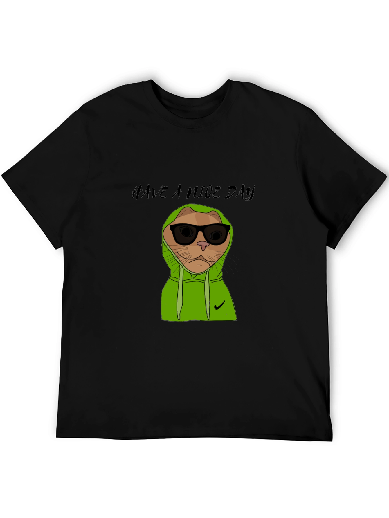 Cool Cat Graphic Tee - Have a Nice Day!