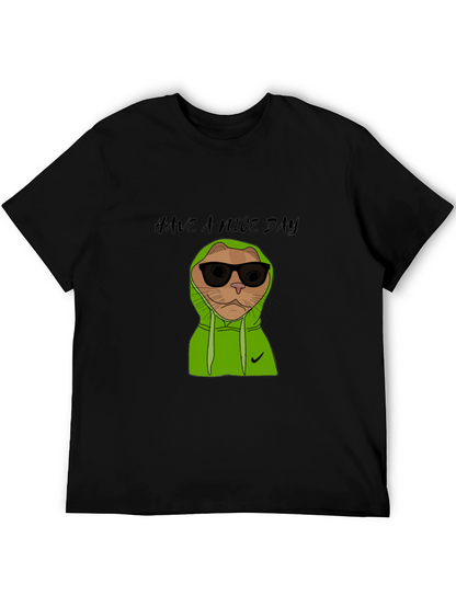 Cool Cat Graphic Tee - Have a Nice Day!