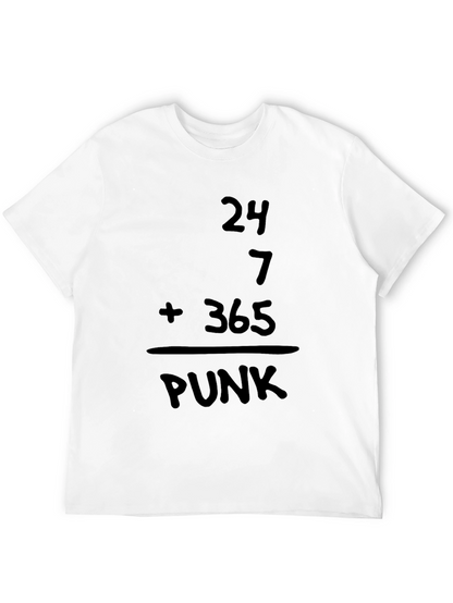 24/7 Punk Graphic T-Shirt - Black Casual Tee