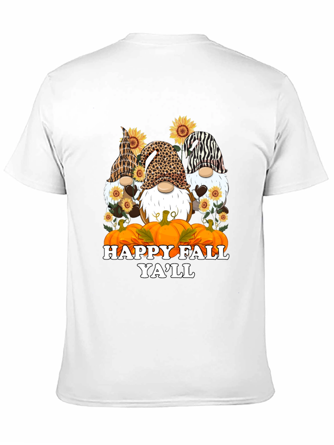 Happy Fall Yall Gnomes Black T-Shirt