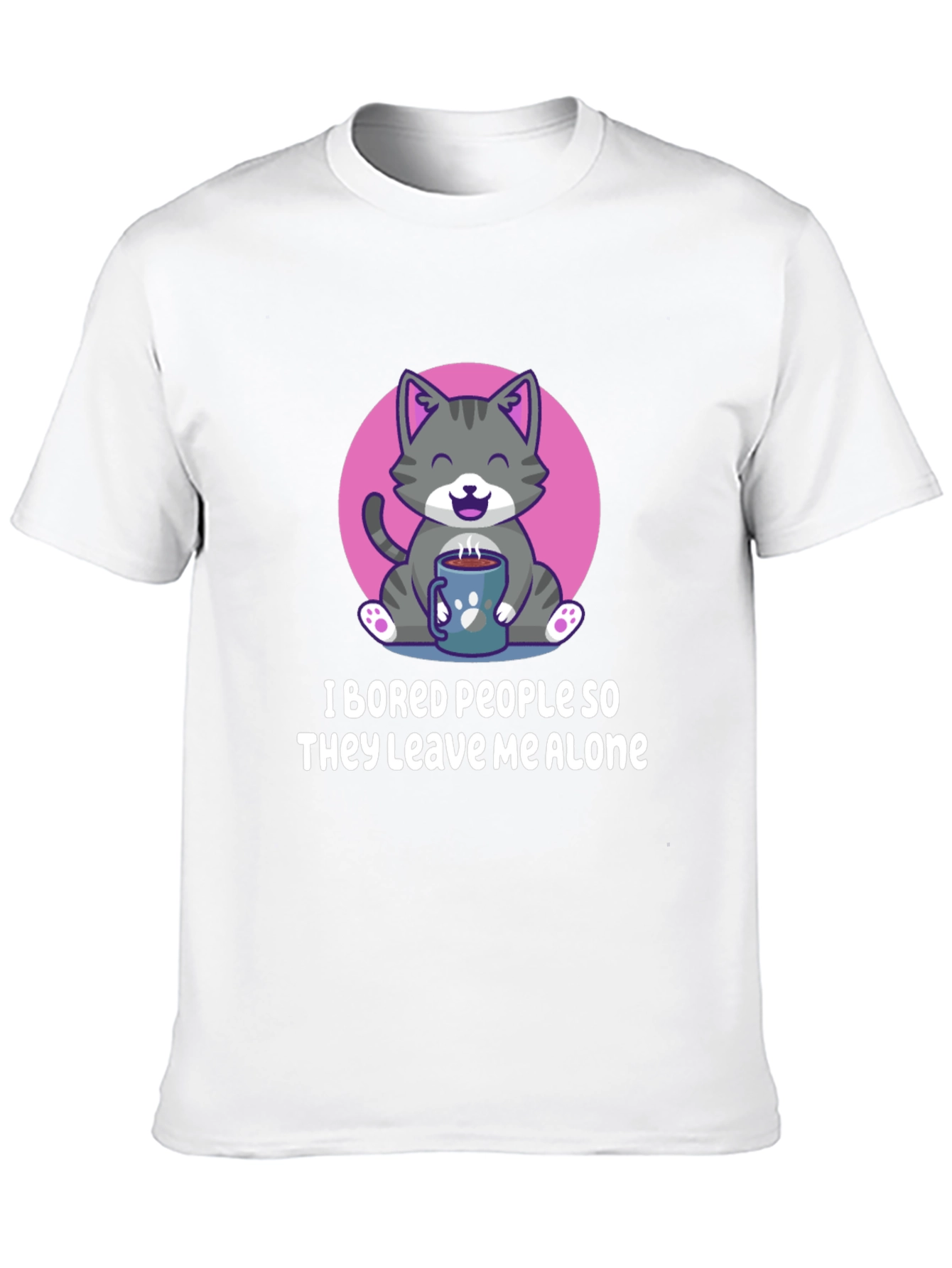 Funny Cat I Bored People Graphic Tee