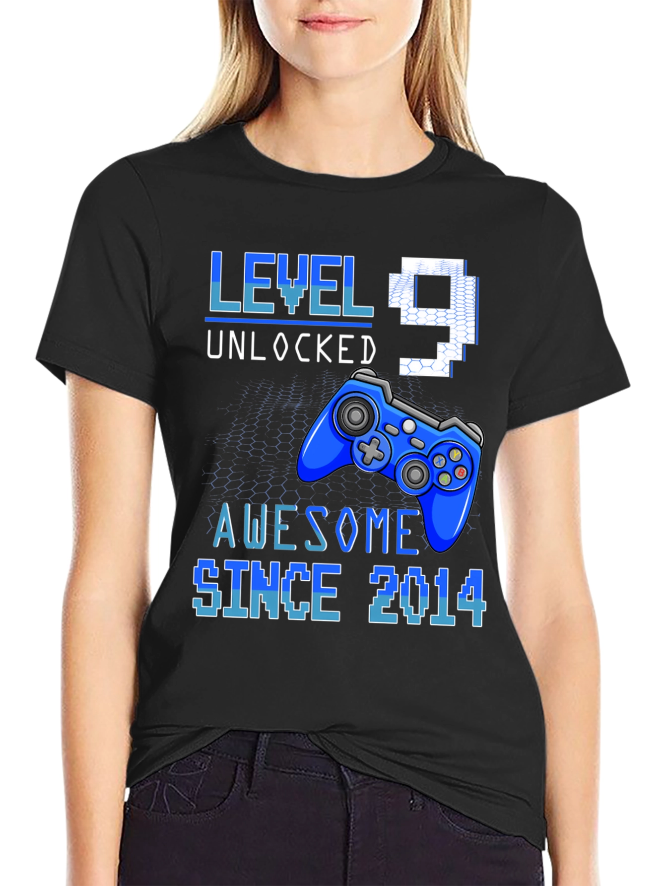 Level 9 Unlocked Awesome Since 2014 T-Shirt