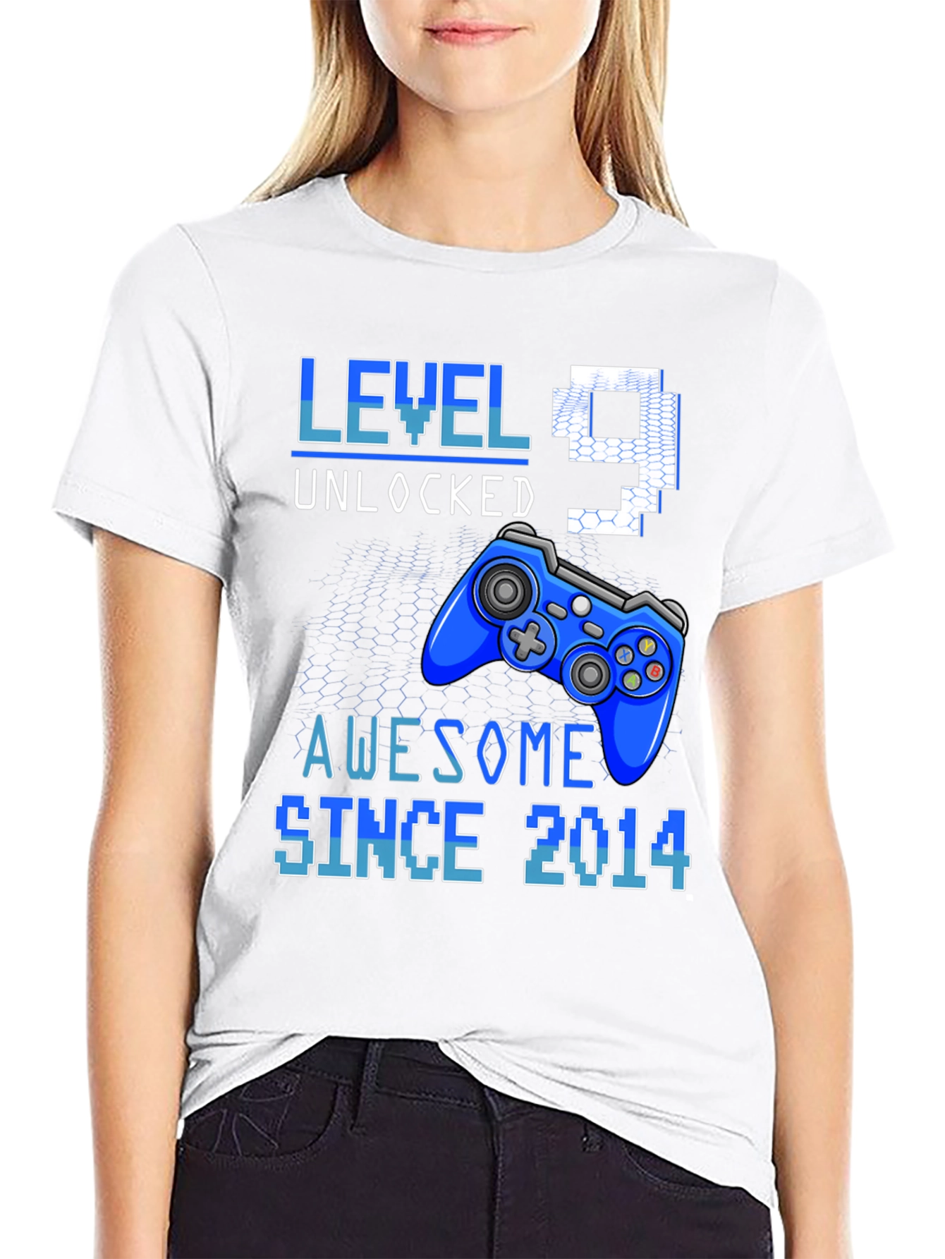 Level 9 Unlocked Awesome Since 2014 T-Shirt