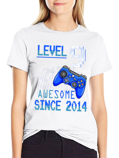 Level 9 Unlocked Awesome Since 2014 T-Shirt