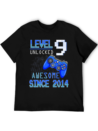 Level 9 Unlocked Awesome Since 2014 T-Shirt