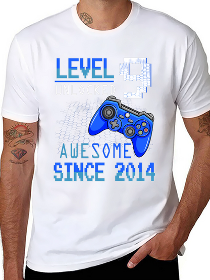 Level 9 Unlocked Awesome Since 2014 T-Shirt