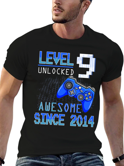 Level 9 Unlocked Awesome Since 2014 T-Shirt
