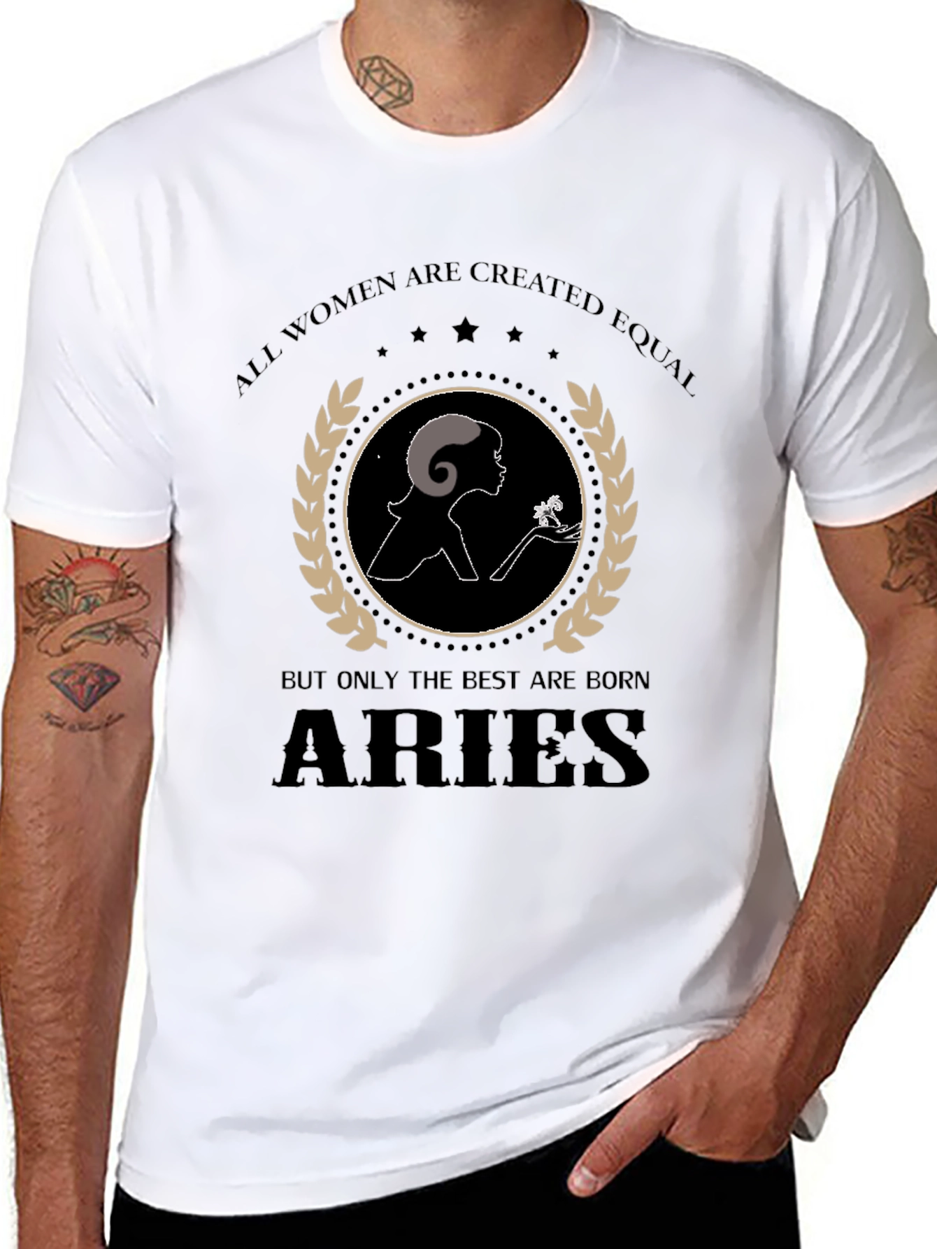 Aries Zodiac Womens T-Shirt - Empowering Design