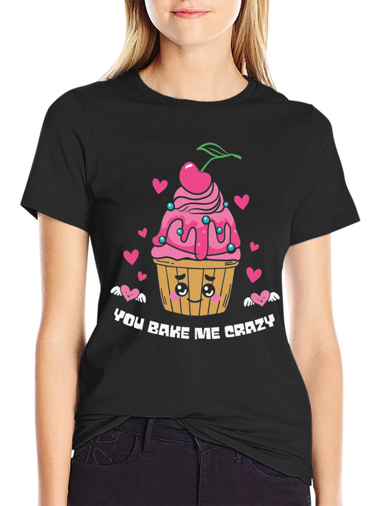 You Bake Me Crazy Graphic Tee - Black