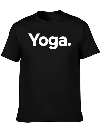 Yoga T-Shirt - Black Cotton Blend Graphic Tee