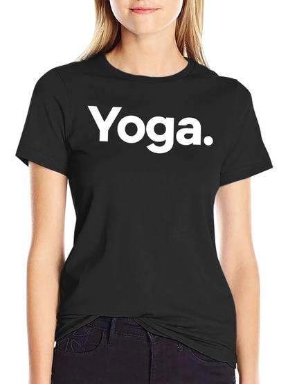 Yoga T-Shirt - Black Cotton Blend Graphic Tee