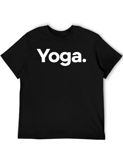 Yoga T-Shirt - Black Cotton Blend Graphic Tee