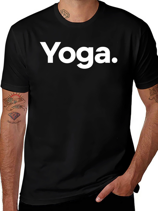 Yoga T-Shirt - Black Cotton Blend Graphic Tee