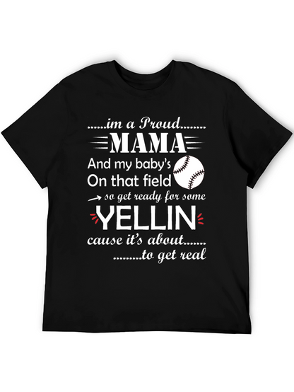 Proud Mama Baseball T-Shirt
