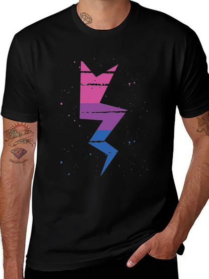 Bisexual Pride Lightning Bolt Graphic Tee