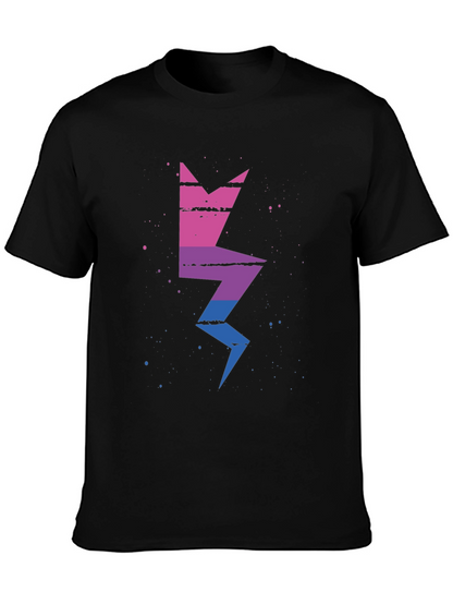 Bisexual Pride Lightning Bolt Graphic Tee