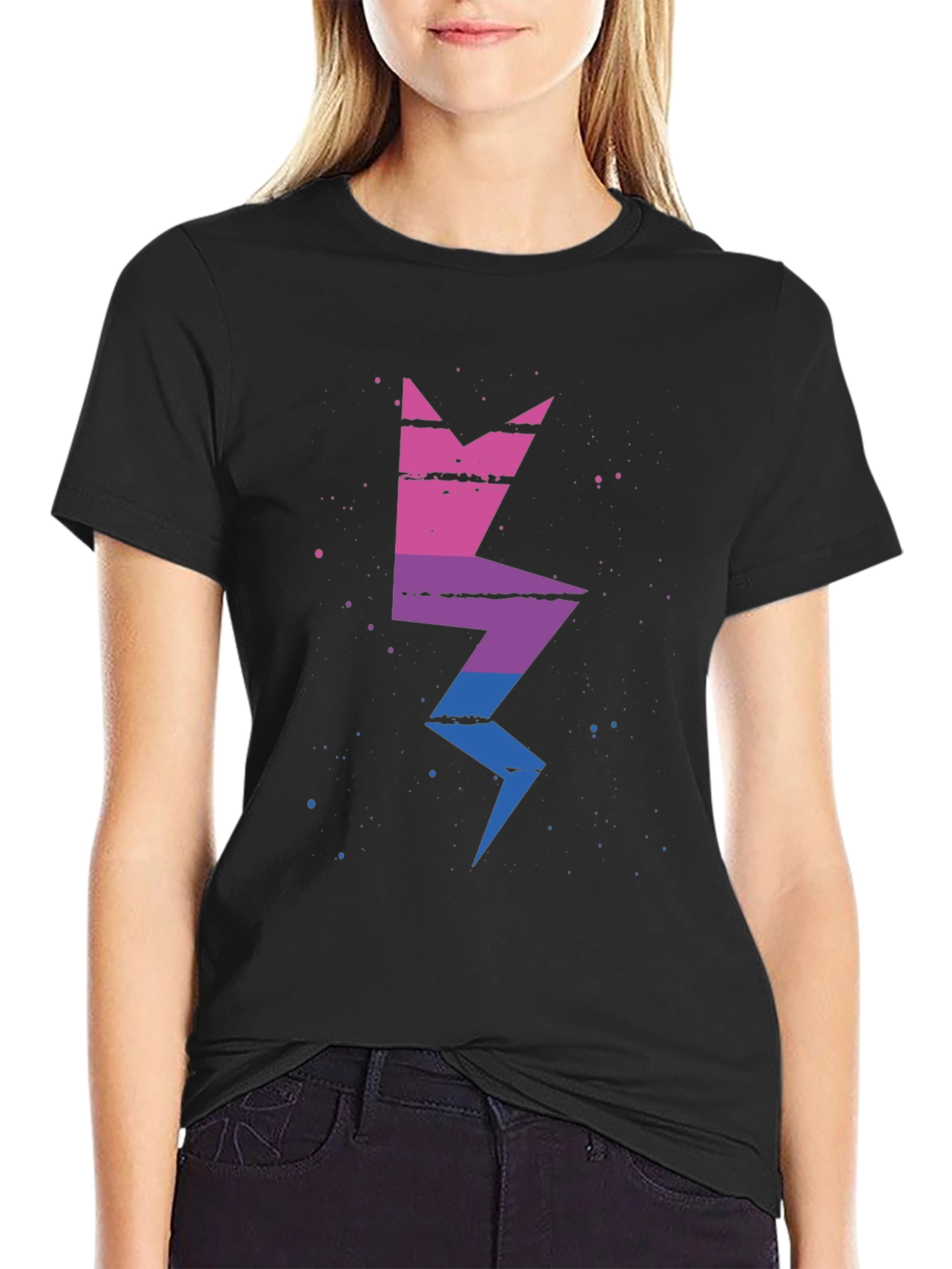 Bisexual Pride Lightning Bolt Graphic Tee