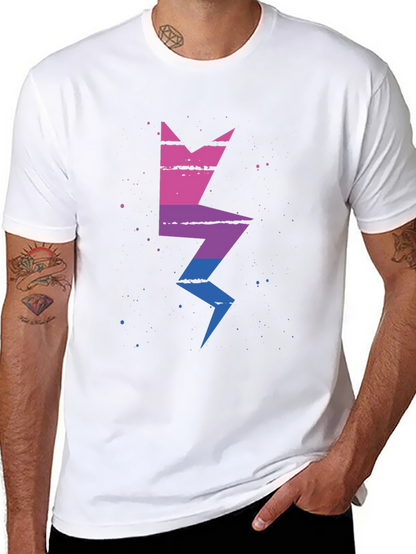 Bisexual Pride Lightning Bolt Graphic Tee