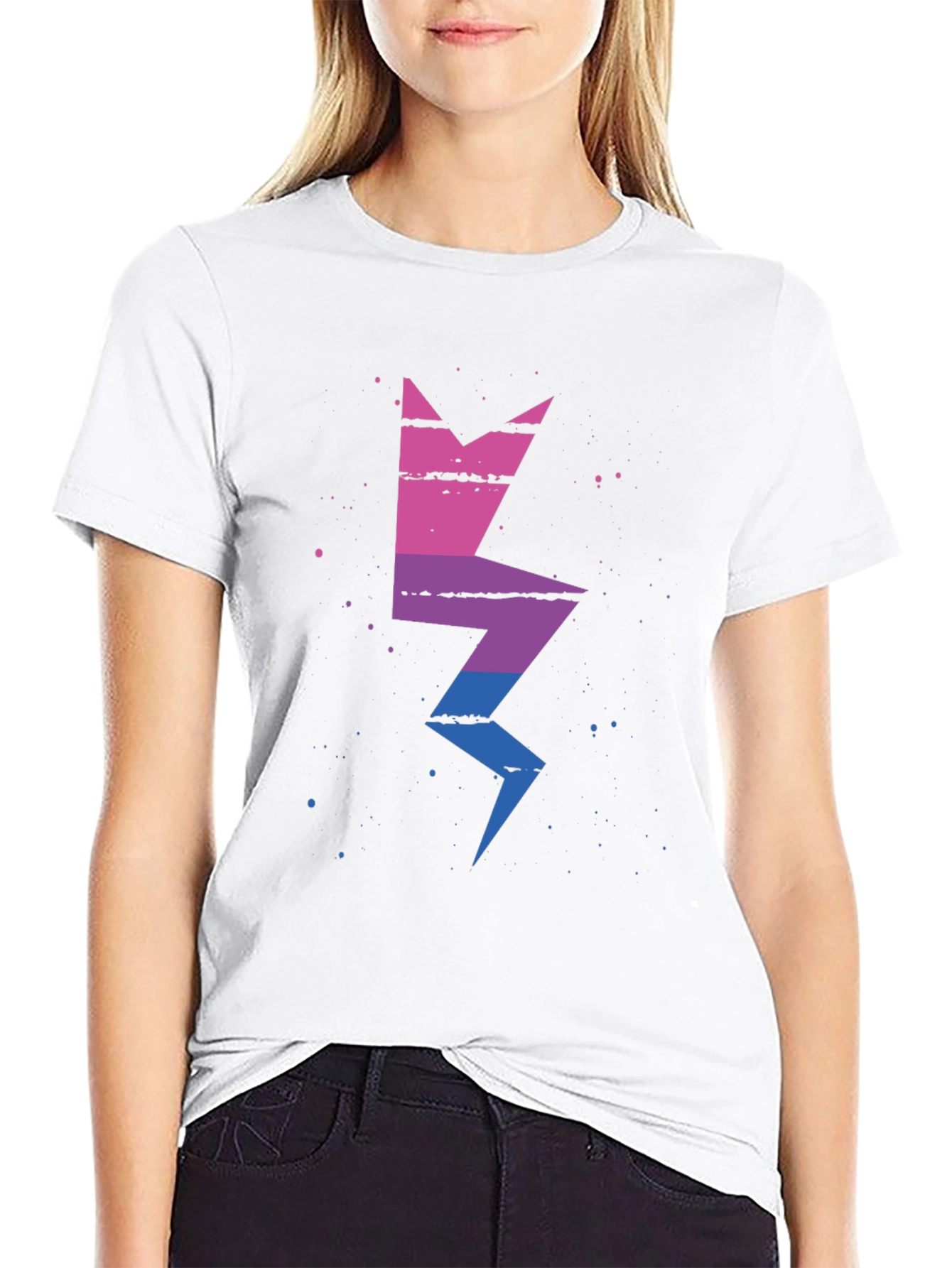Bisexual Pride Lightning Bolt Graphic Tee