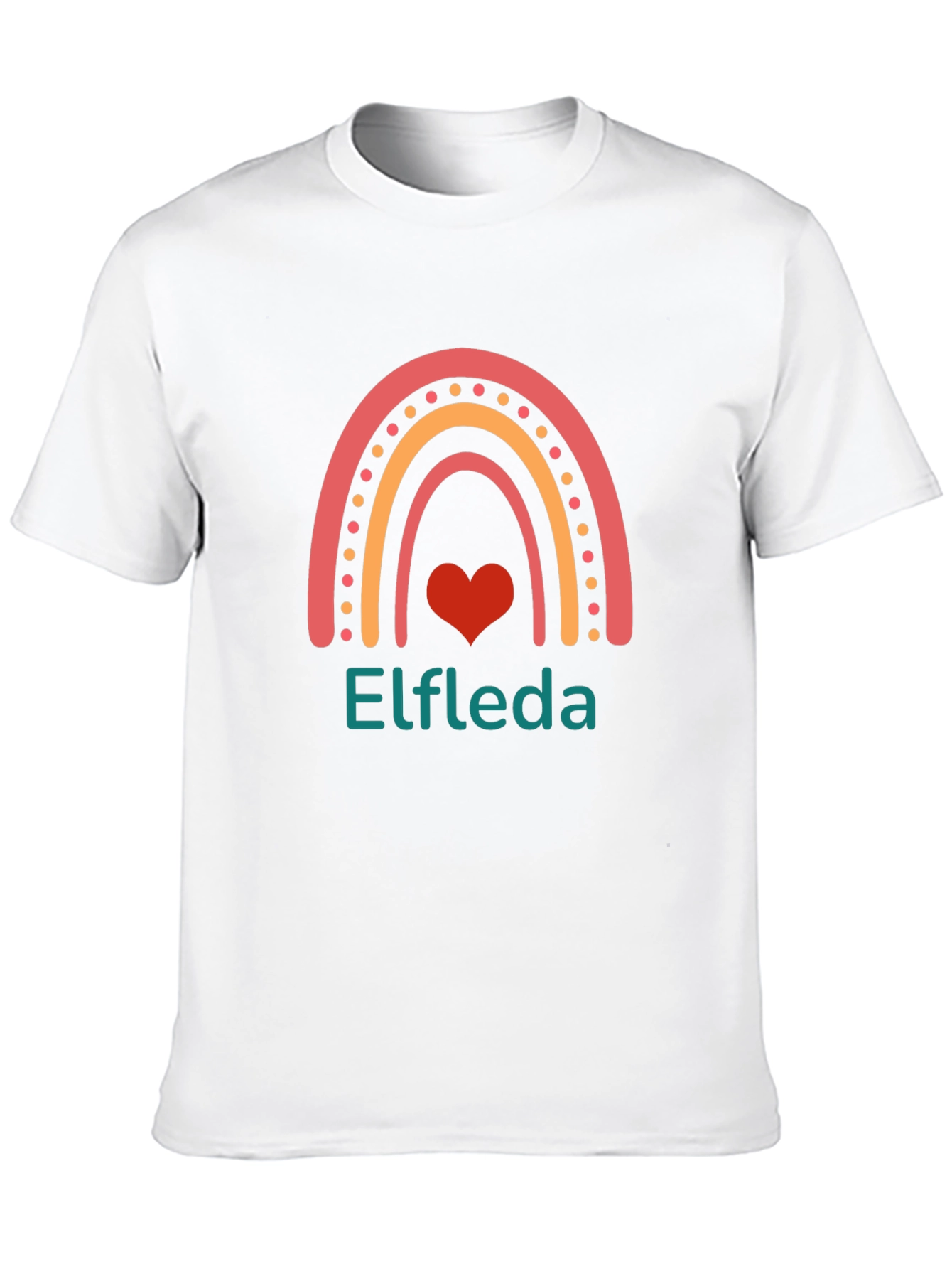 Elfreda Rainbow Heart Graphic Tee - Black