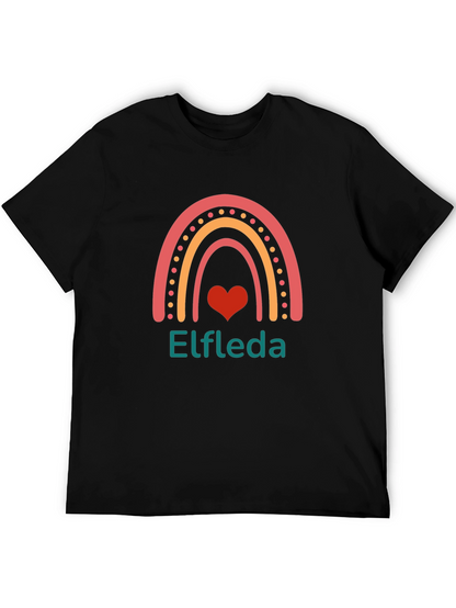 Elfreda Rainbow Heart Graphic Tee - Black