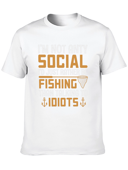 Im Not Anty Social Funny Fishing T-Shirt