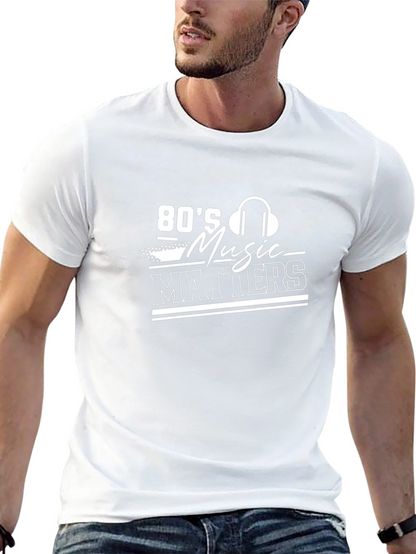 80s Music Matters Graphic Tee - Black
