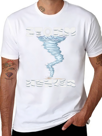 Storm Hunter Graphic Tee - Black Cotton T-Shirt