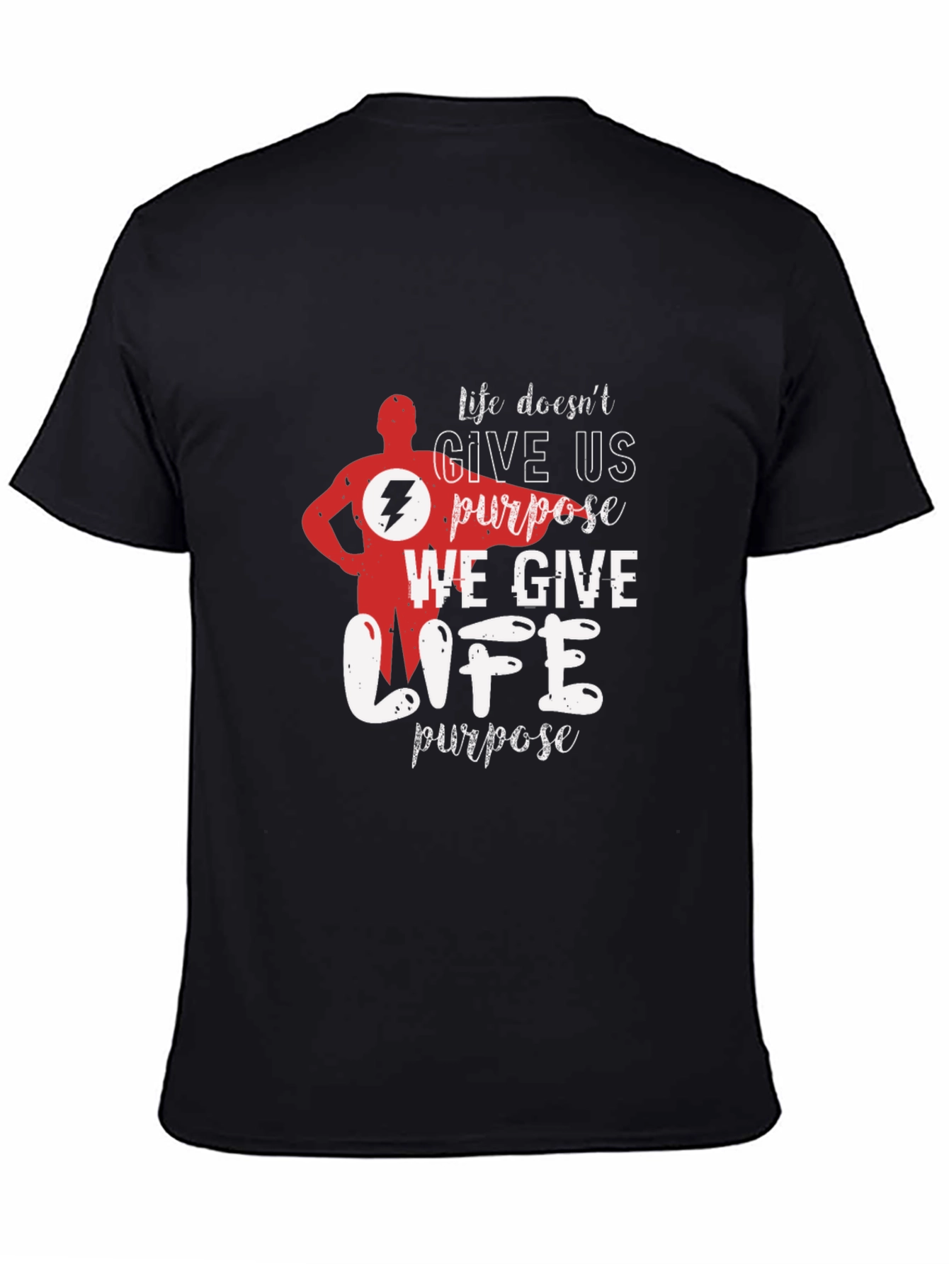 Life Purpose Graphic T-Shirt - Black