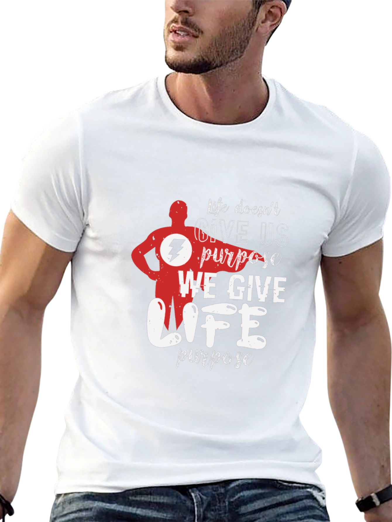 Life Purpose Graphic T-Shirt - Black