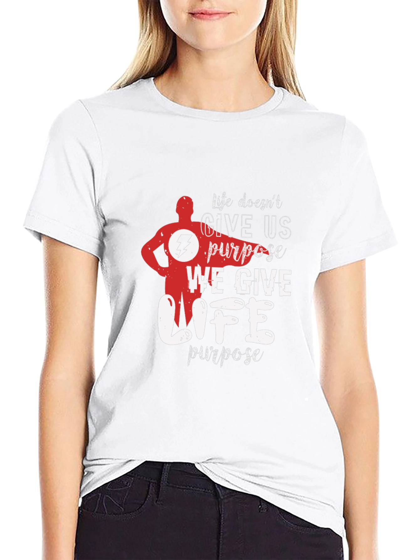 Life Purpose Graphic T-Shirt - Black