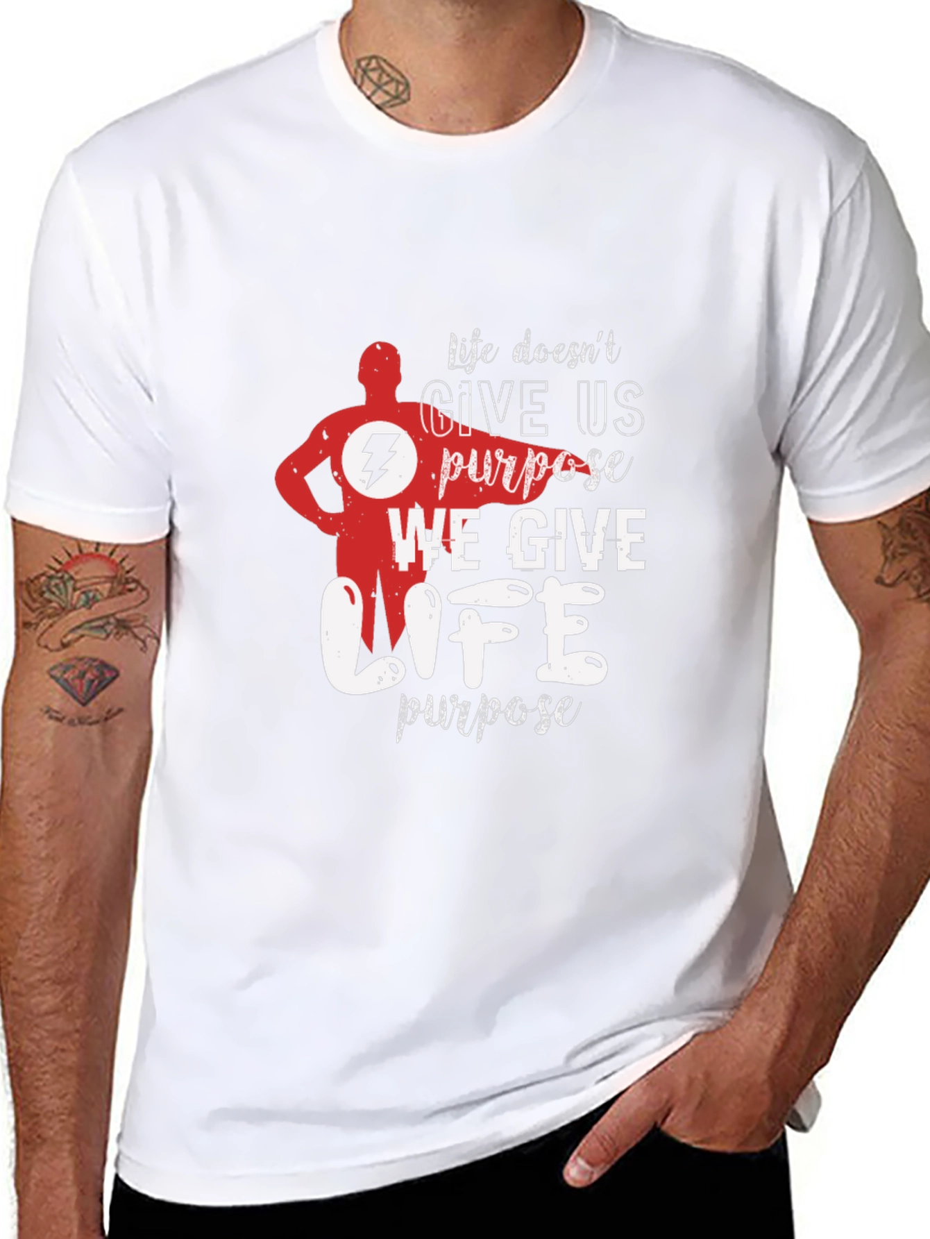 Life Purpose Graphic T-Shirt - Black