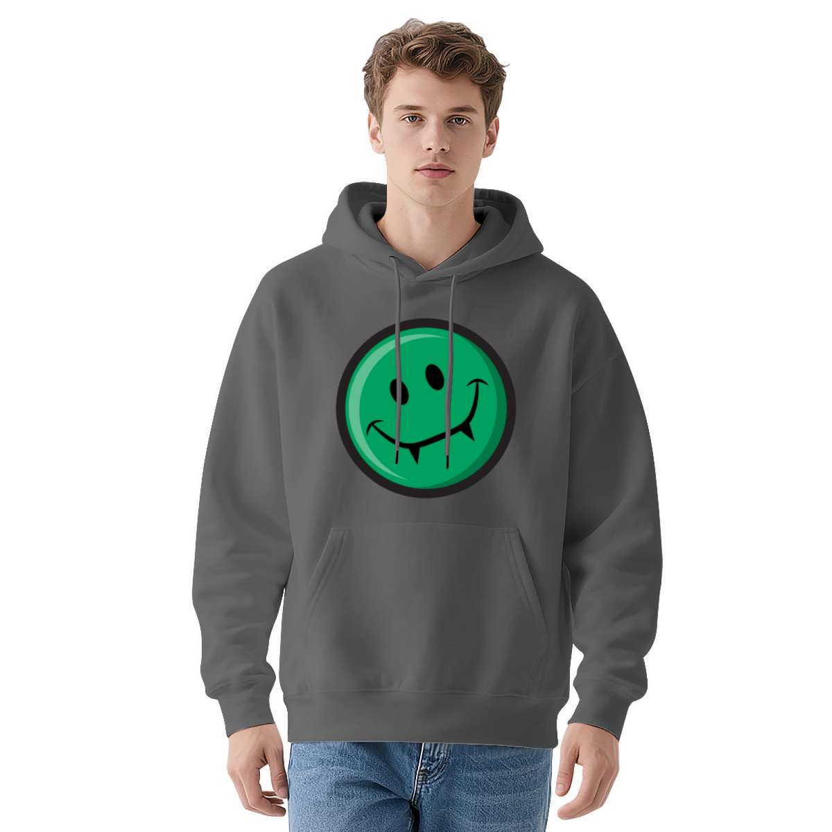 Green Vampire Smiley Face Hoodie