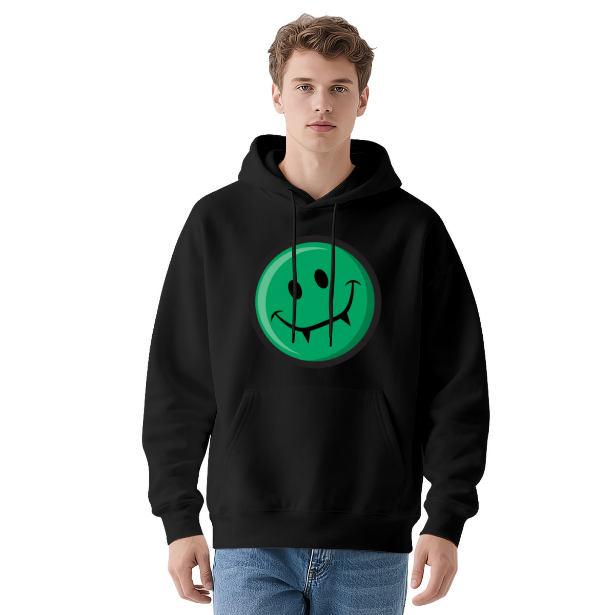Green Vampire Smiley Face Hoodie